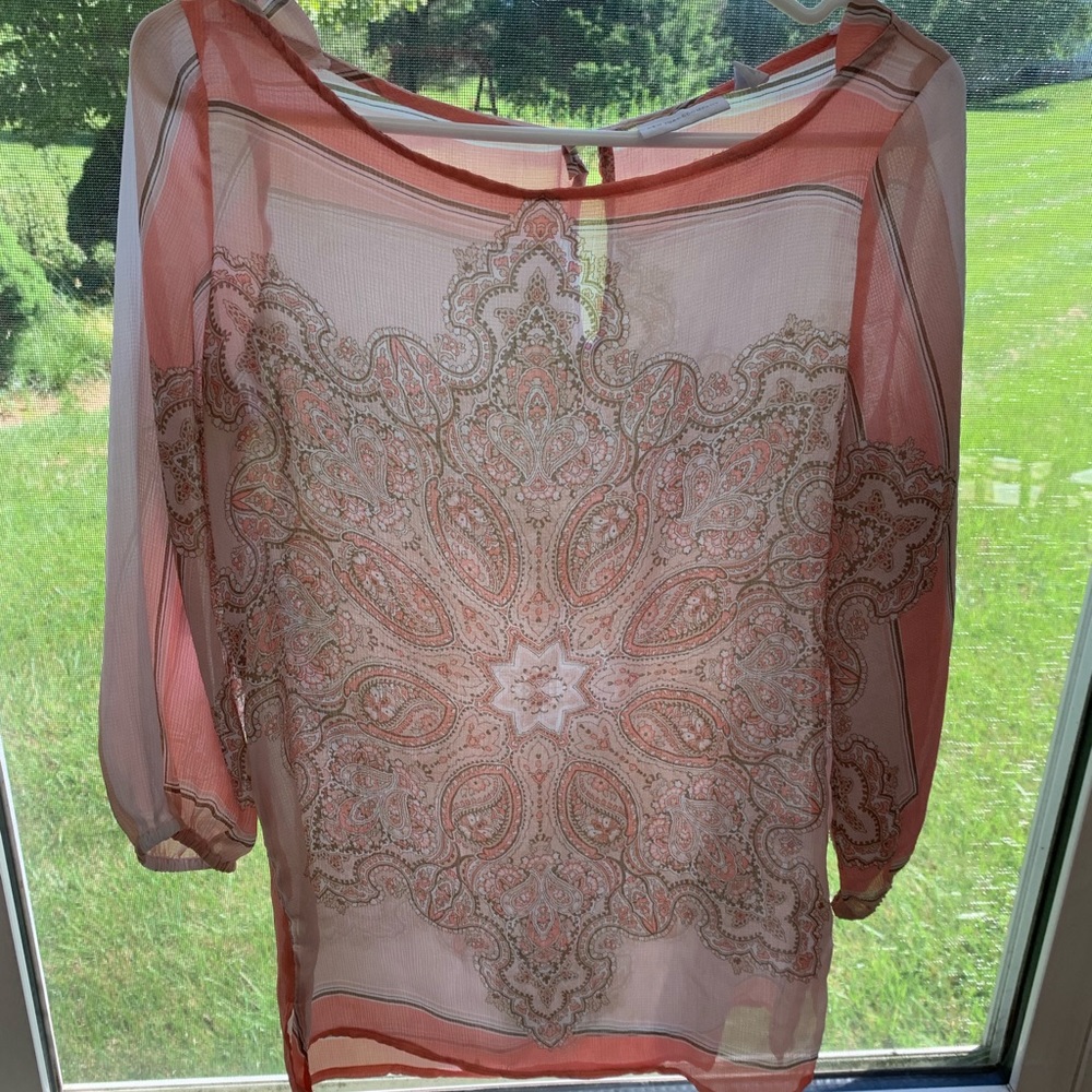 New York and Company sheer blouse